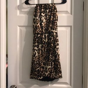 Size small leopard strapless dress